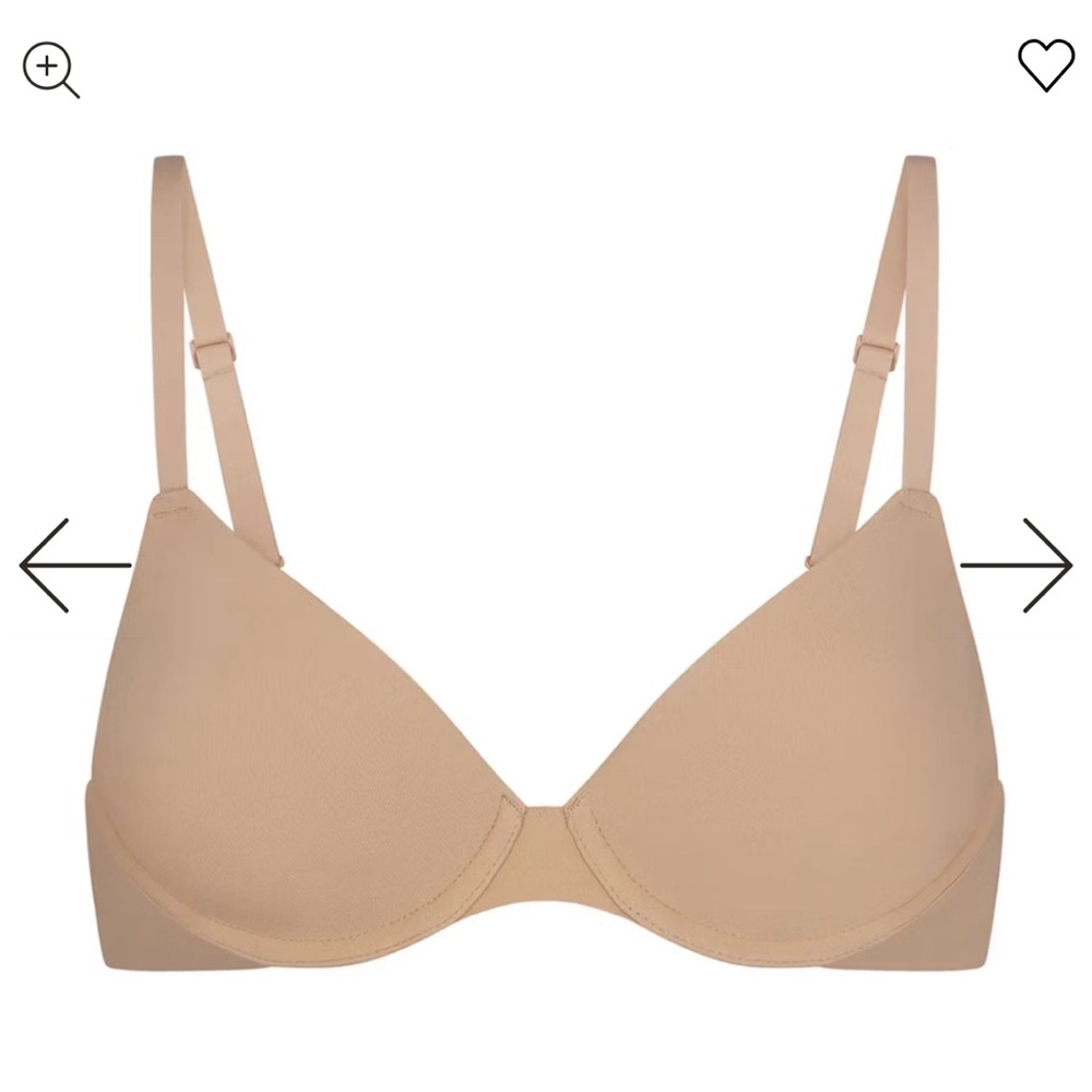 Skims fits everybody t shirt Demi‎ bra size 44H color clay NWT